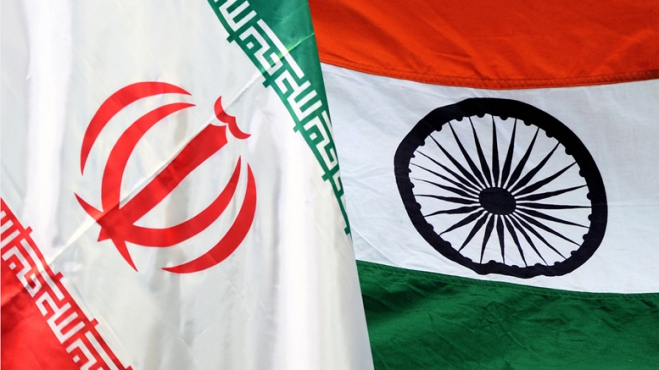 Image of Indian and Iranian Flag