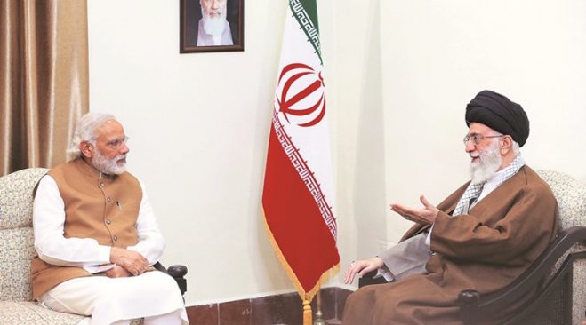 Image of PM Modi and Supreme Leader Khamenei