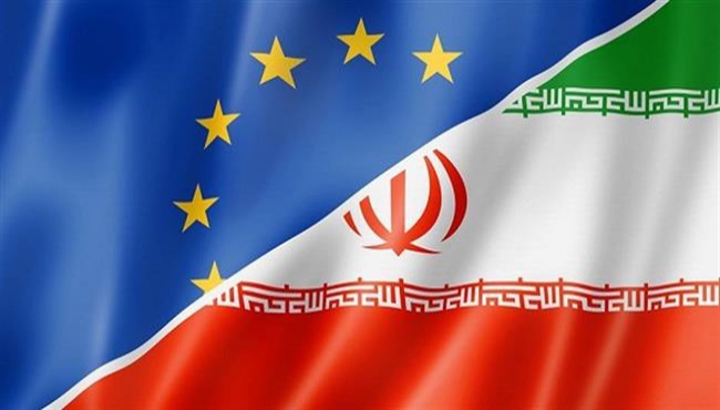 Image of EU and Iran Flags